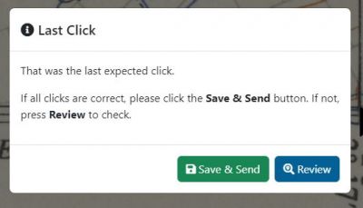 When you've completed all the needed points, this dialog box will appear offering you the change to save the file