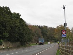 Speed warning sign, A429 approaching Warwick - Geograph - 1572500.jpg