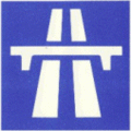 The current motorway symbol in use throughout the UK and Ireland