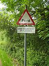 Ford Warning Sign With Different Font Supplementary Plate - Grandborough - Coppermine - 12326.jpg