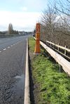 Emergency phone on the bypass at Bridstow Bridge - Geograph - 678290.jpg